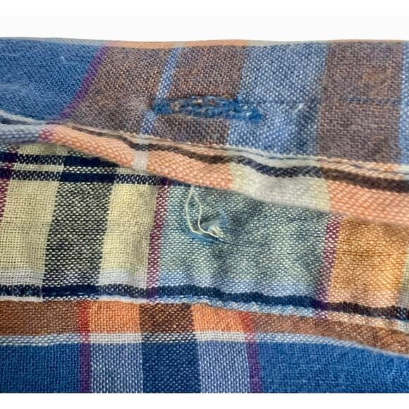 St. John’s Bay Men’s Large Plaid Cotton Shirt Classic Fit Short Sleeve Summer - Picture 8 of 11